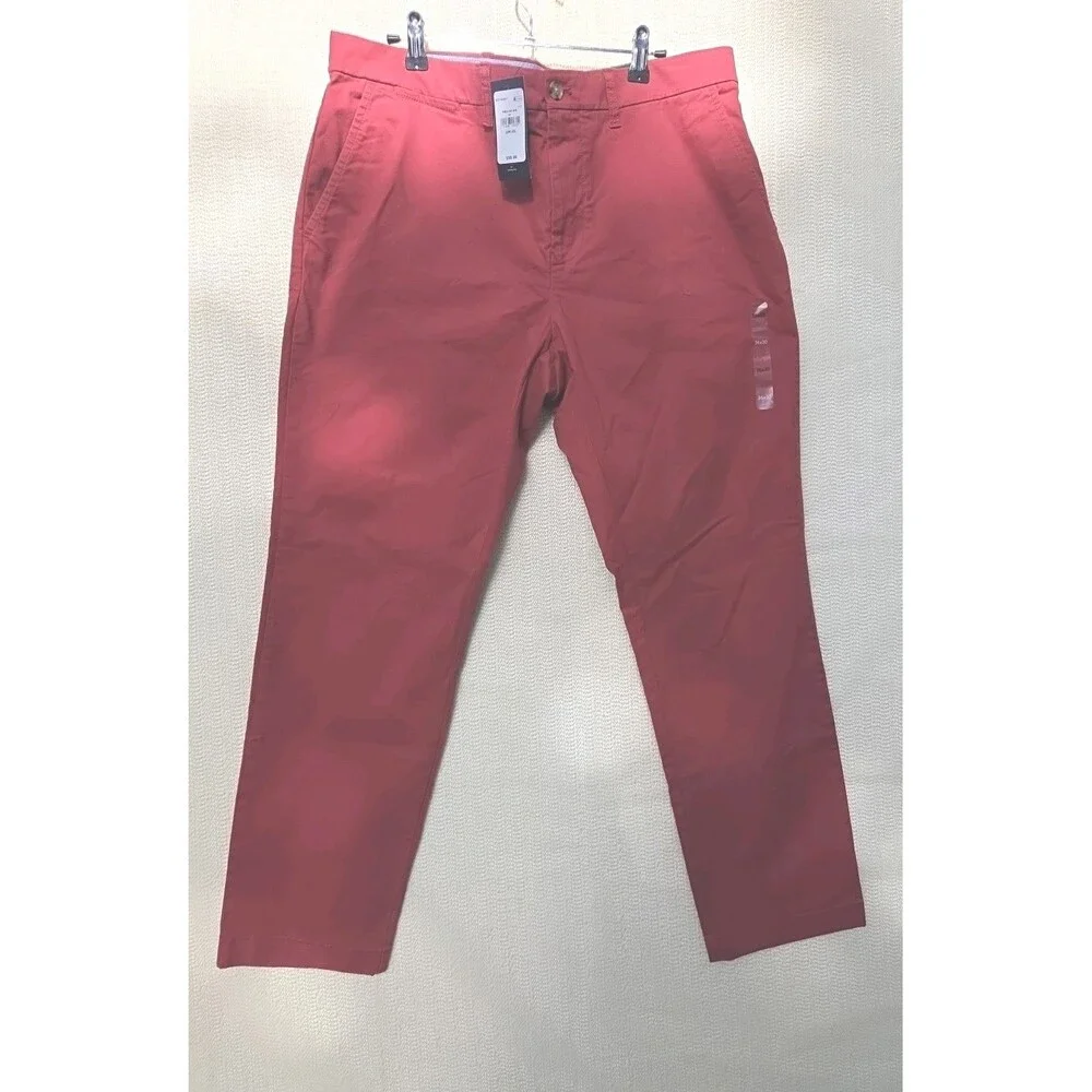 Tommy Hilfiger Men's The Flex Slim Fit Chino Size 36/30 Terra Cotta Preppy